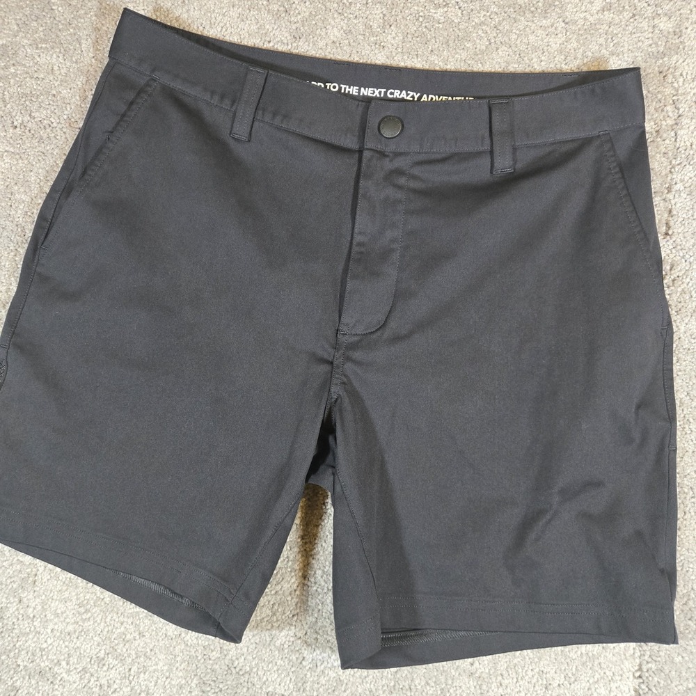 Rhone Shorts Mens 32 Black Commuter Performance Stretch Chino Pockets Golfing